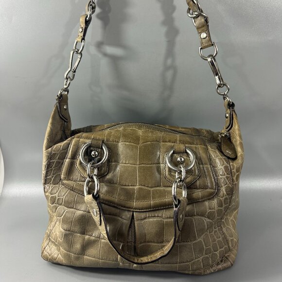 Coach #15260 Madison Audrey Embossed Leather Satchel Bag - Picture 5 of 14